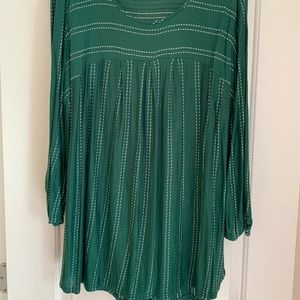 Green Notations 3X blouse